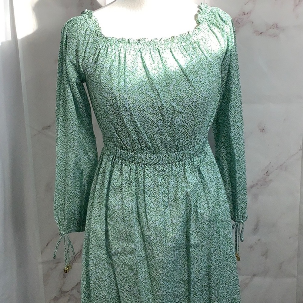 NWT Michael Kors Cotton Tied-Cuff Dress